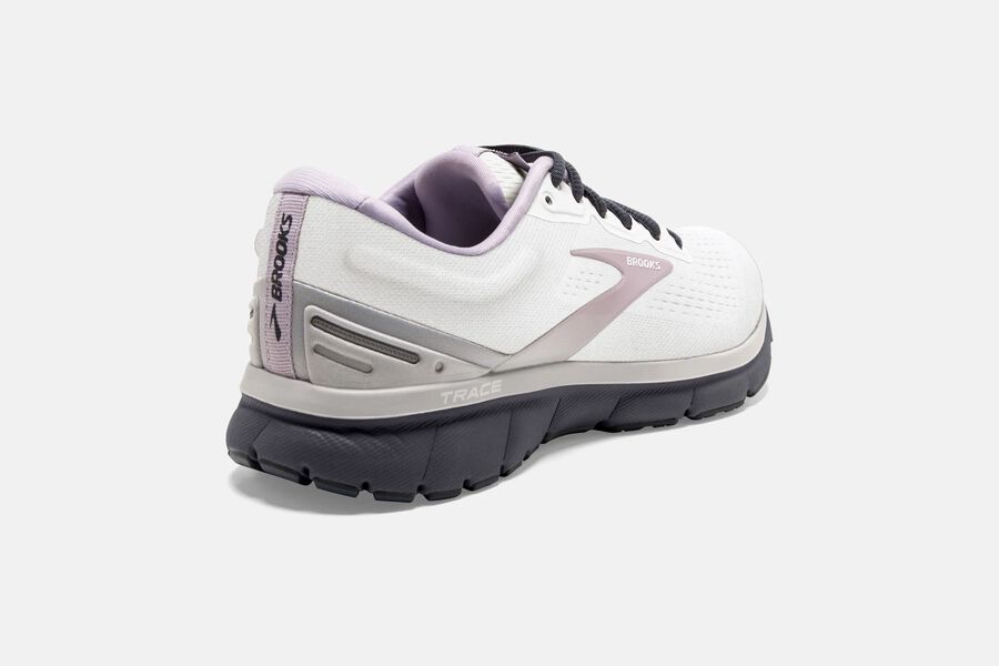 Brooks Trace Road Running Shoes - Womens - White/Pink - IL5724389